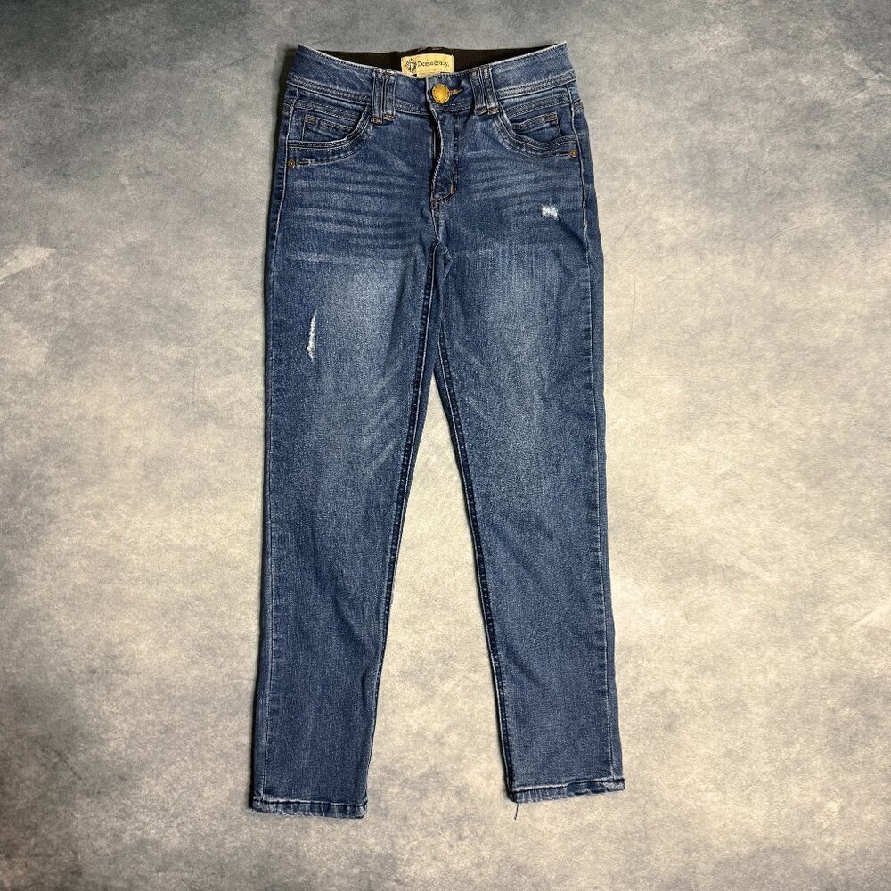 Democracy Jeans Womens 2 Blue Ab Technology Ankle Mid Rise Stretch Denim